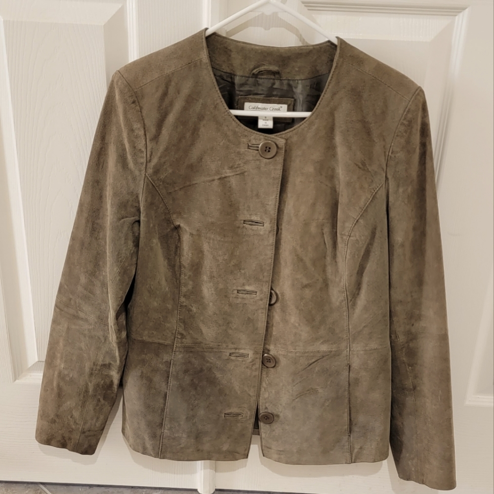 Suede leather jacket